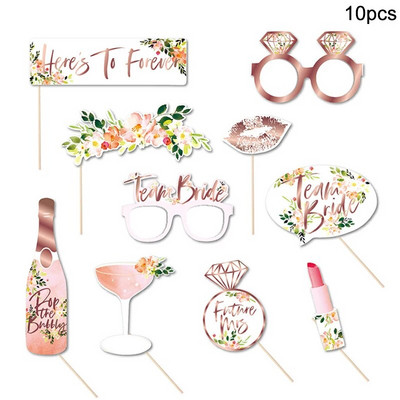 Διακόσμηση γάμου Photo Booth Props DIY γυαλιά για χείλη μουστάκι Team Bride Groom Mrs Mrs Bridal Shower Decor Hen Party Supplies
