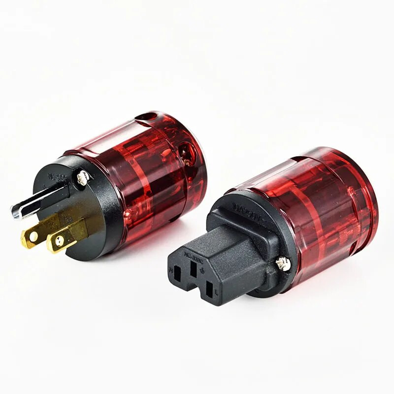 Novi audiofilski utikač za napajanje HIFI audio utičnica za ožičenje US Anti-off ravni AV konektor Industrijski zaključani utikač 15A 125V