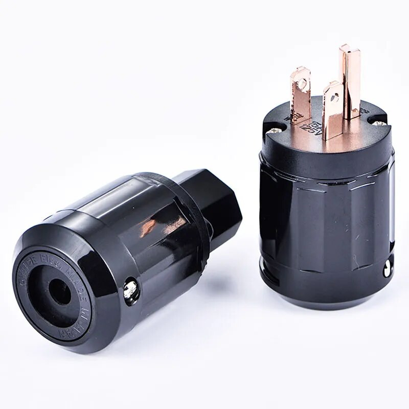 Novi audiofilski utikač za napajanje HIFI audio utičnica za ožičenje US Anti-off ravni AV konektor Industrijski zaključani utikač 15A 125V