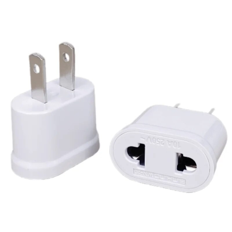 Adapterska utičnica za EU utikač, utičnica iz SAD-a u EU, pretvarač naponskog adaptera, američki EU-američki utikač, putni adapteri, utičnice, utičnica za punjač