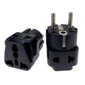 Bijelo Crni bakar 2u1 AU UK SAD-EU Univerzalno Njemačka Francuska Indonezija Južna Koreja Rusija Adapter za putni utikač Tip E/F