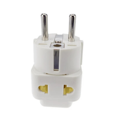 Bijelo Crni bakar 2u1 AU UK SAD-EU Univerzalno Njemačka Francuska Indonezija Južna Koreja Rusija Adapter za putni utikač Tip E/F
