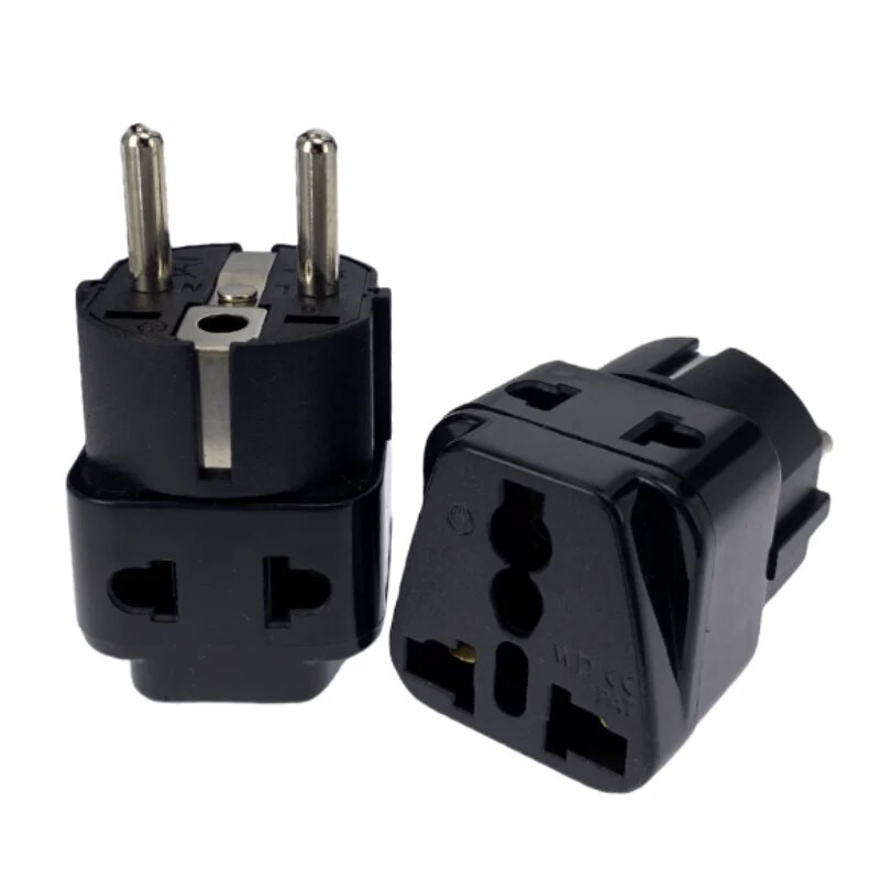Bijelo Crni bakar 2u1 AU UK SAD-EU Univerzalno Njemačka Francuska Indonezija Južna Koreja Rusija Adapter za putni utikač Tip E/F