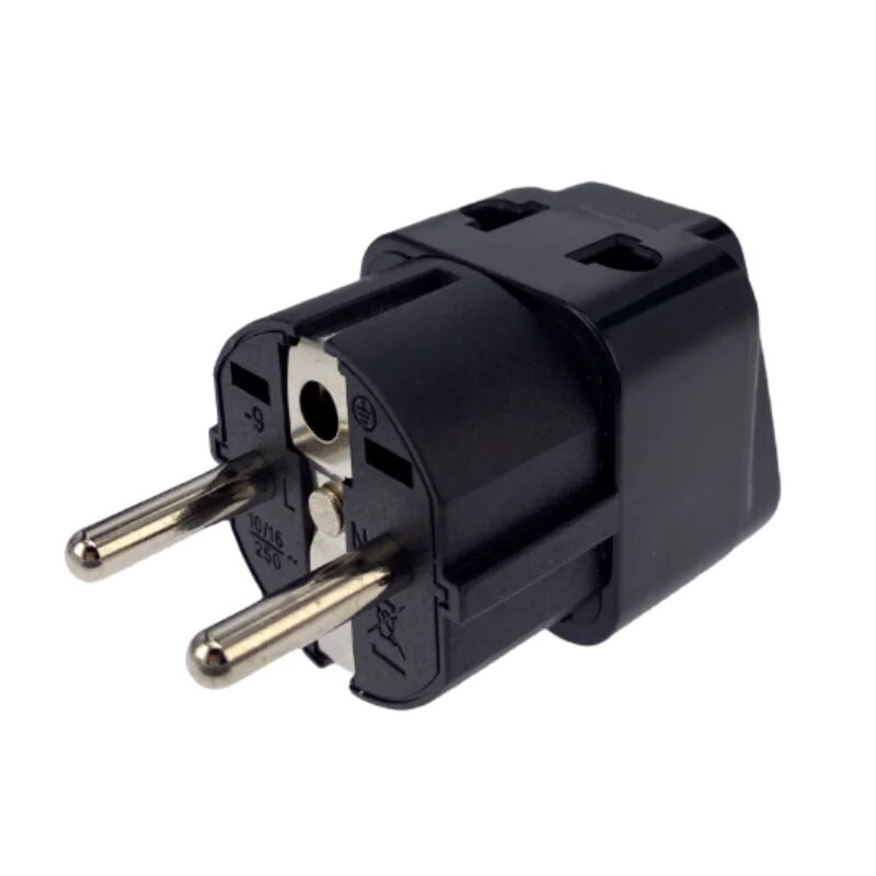 Bijelo Crni bakar 2u1 AU UK SAD-EU Univerzalno Njemačka Francuska Indonezija Južna Koreja Rusija Adapter za putni utikač Tip E/F
