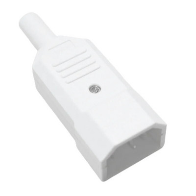 Alb 10A 250V Negru IEC C13 /C14 Fișă tată Conector de alimentare recablabil Priză ca cu 3 pini