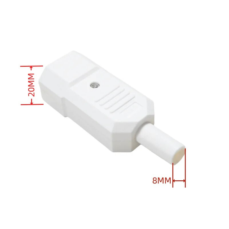 Baltas 10A 250V juodas IEC C13 /C14 kištukas, perjungiamas maitinimo jungtis, 3 kontaktų kintamosios srovės lizdas