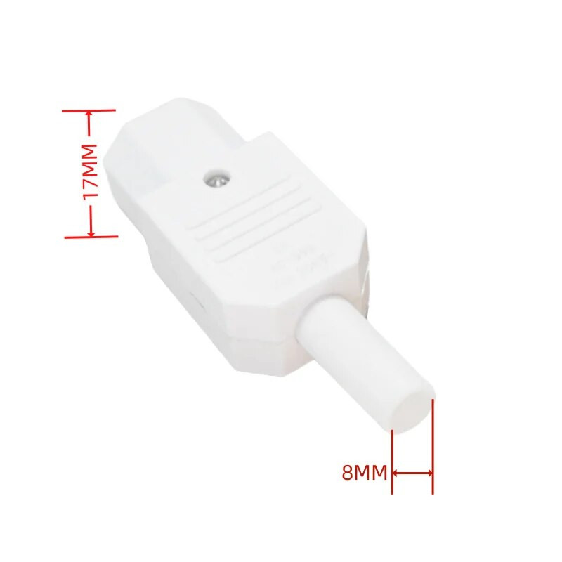 Baltas 10A 250V juodas IEC C13 /C14 kištukas, perjungiamas maitinimo jungtis, 3 kontaktų kintamosios srovės lizdas