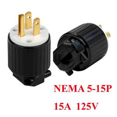 Must UL vask NEMA 5-15P 5-15R 5-20P 5-20R 6-15P 6-15R 6-20P 6-20R Ameerika Kanada Jaapan eemaldatav koost Toitepistiku pesa