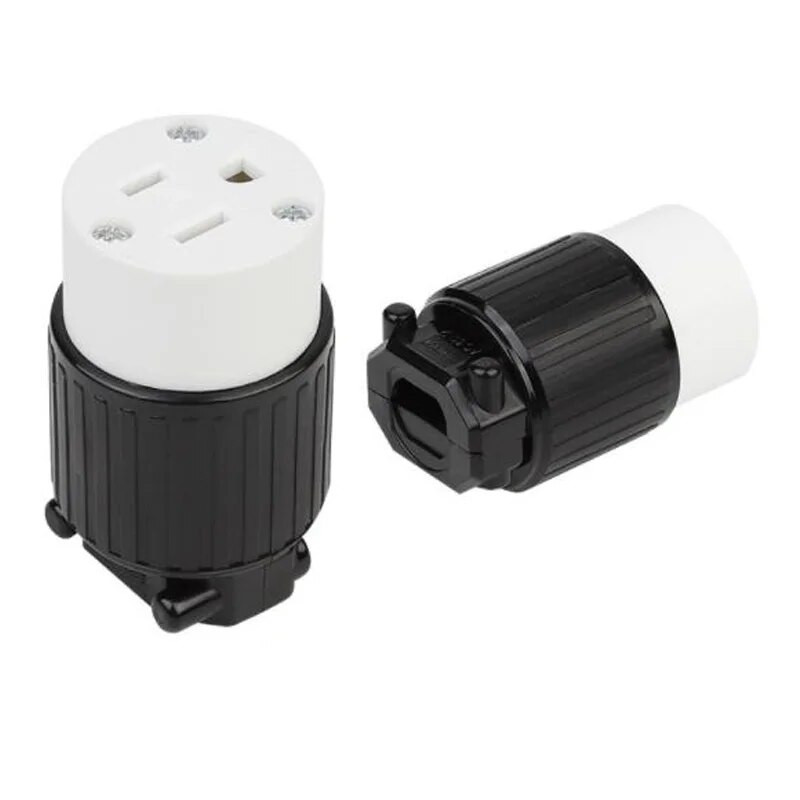 Μαύρο UL Copper NEMA 5-15P 5-15R 5-20P 5-20R 6-15P 6-15R 6-20P 6-20R Αμερικάνικος Καναδάς Ιαπωνίας αποσπώμενο συγκρότημα Υποδοχή τροφοδοσίας