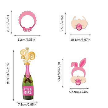 19 бр. Pink Lovely It\'s a Girl Photobooth Реквизит за Аксесоари за бебешки душ Аксесоари за новородени момичета Подарък за парти Консумативи