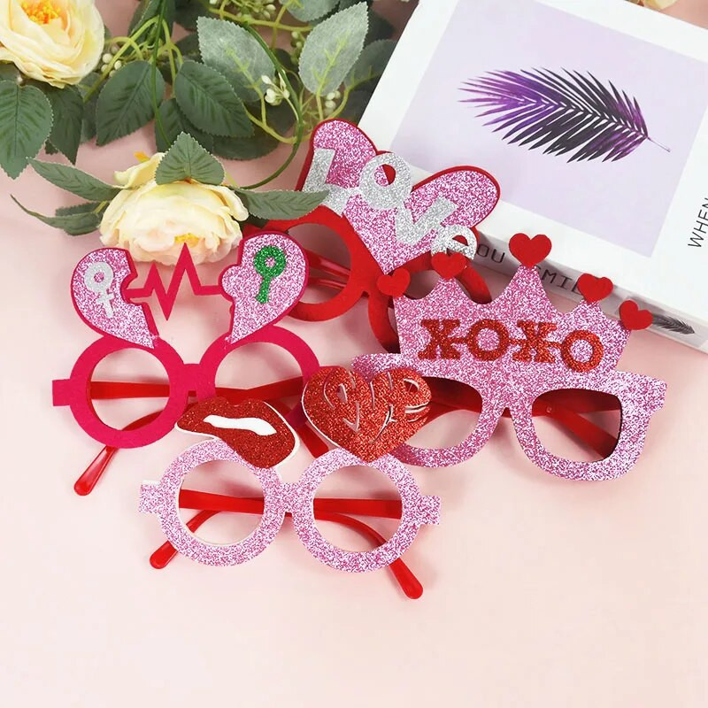 1kom naočale za zabavu Valentinovo Ljubavne sunčane naočale Kabina za vjenčanje Rekviziti Dekoracije Zabava za djevojačku večer Valentinovo 7