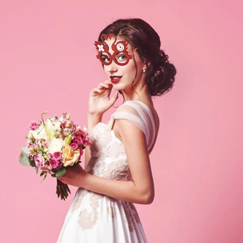 1kom naočale za zabavu Valentinovo Ljubavne sunčane naočale Kabina za vjenčanje Rekviziti Dekoracije Zabava za djevojačku večer Valentinovo 7