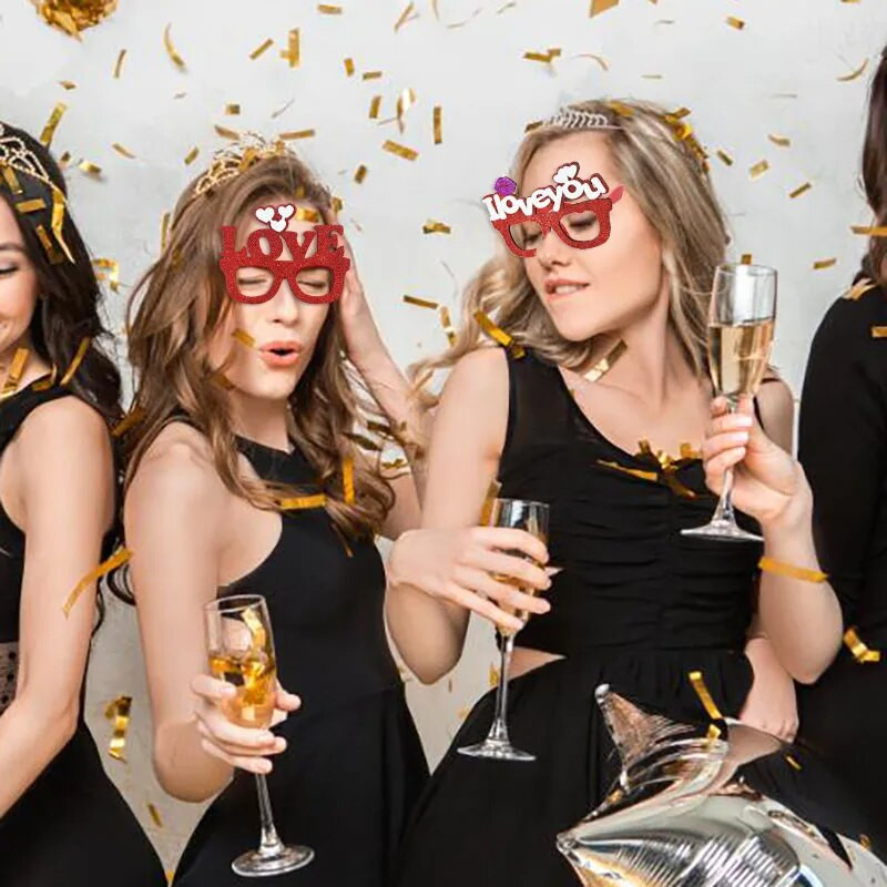 1kom naočale za zabavu Valentinovo Ljubavne sunčane naočale Kabina za vjenčanje Rekviziti Dekoracije Zabava za djevojačku večer Valentinovo 7