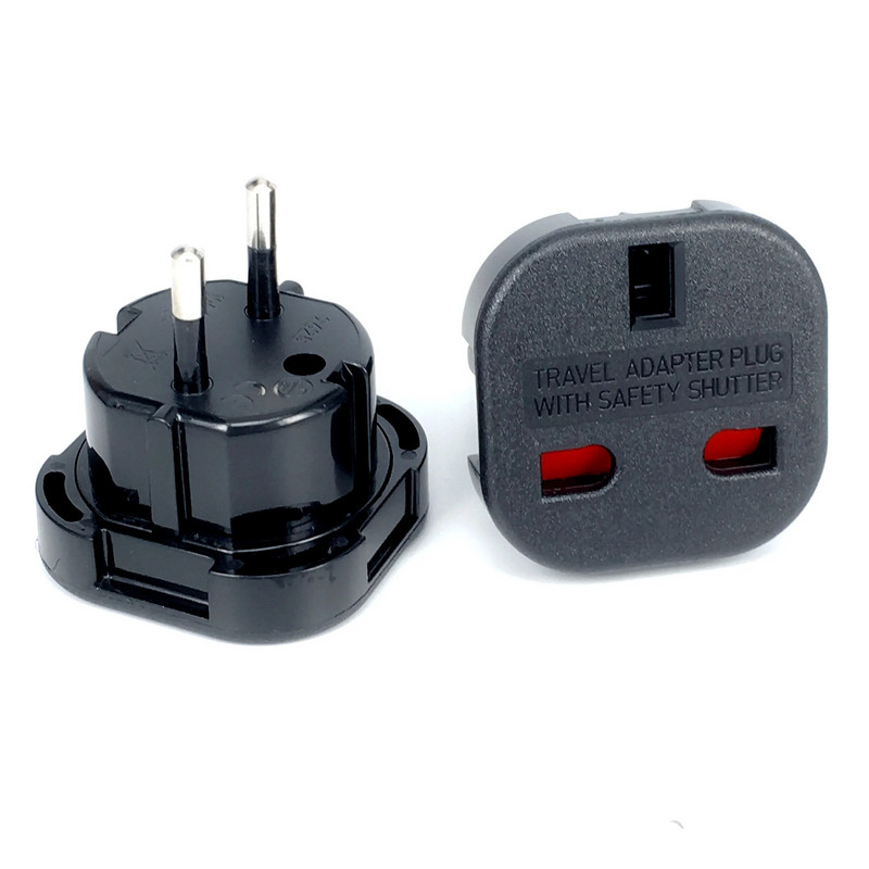 1PCS Novi putni UK-EU 240V adapteri Visokokvalitetni euro utikač AC strujni punjač Adapter pretvarač utičnica Crni Mayitr