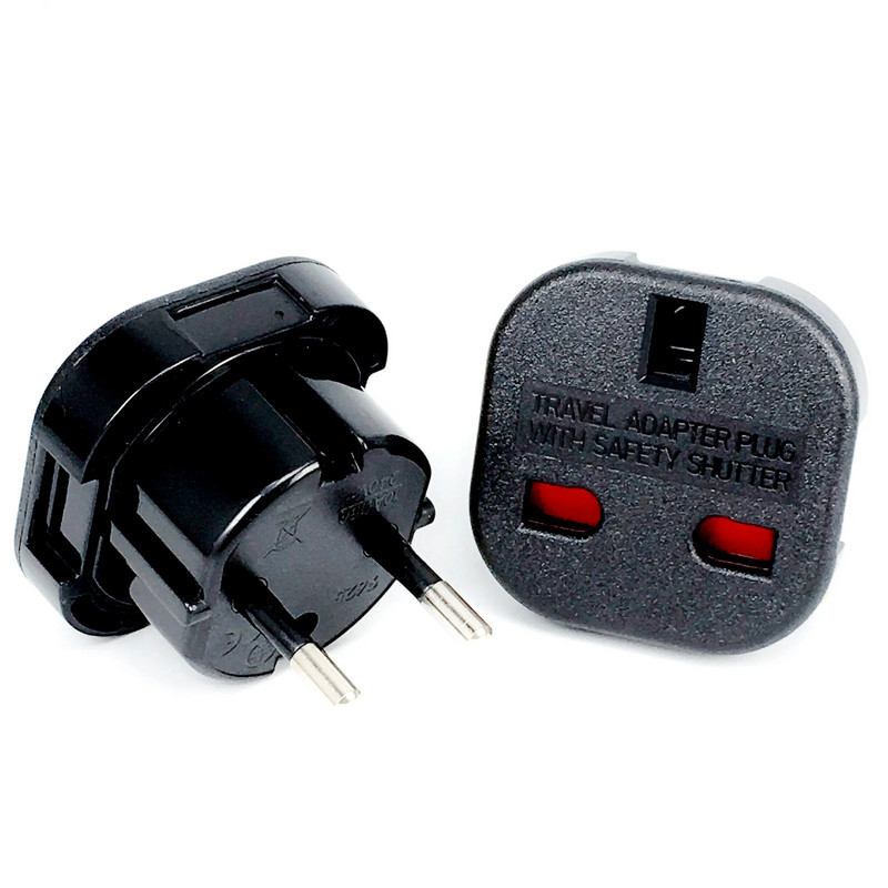 1PCS Novi putni UK-EU 240V adapteri Visokokvalitetni euro utikač AC strujni punjač Adapter pretvarač utičnica Crni Mayitr