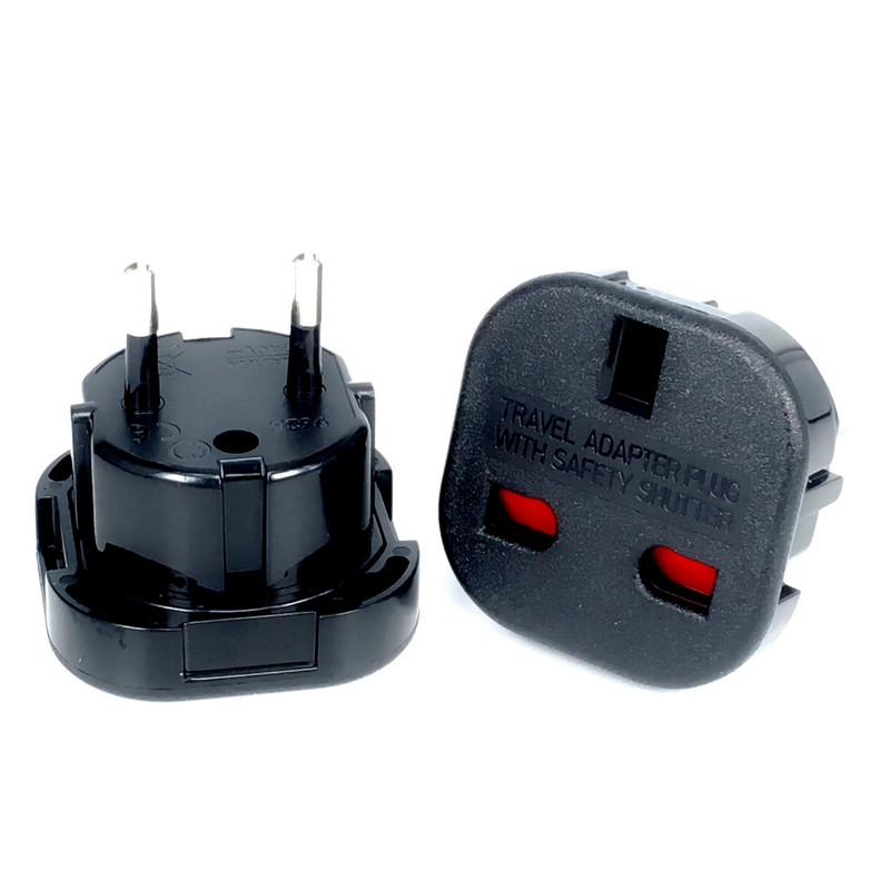 1PCS Novi putni UK-EU 240V adapteri Visokokvalitetni euro utikač AC strujni punjač Adapter pretvarač utičnica Crni Mayitr