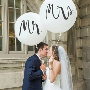 Just Married Photo Booth Frame Props Banner Στολισμός γάμου Mrs Photobooth Props Latex Balloons Hen Party Bride Groom