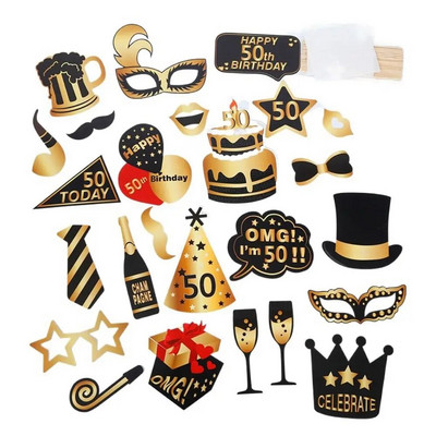 30 40 50 60 metų gimtadienio fotobūdelės rekvizitai Suaugusiųjų gimtadienio nuotraukų būdelės rekvizitai jubiliejaus dekoro reikmenys