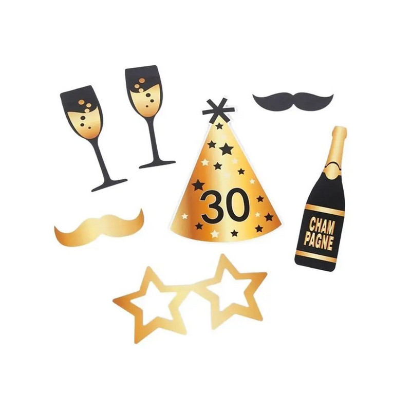 30 40 50 60 metų gimtadienio fotobūdelės rekvizitai Suaugusiųjų gimtadienio nuotraukų būdelės rekvizitai jubiliejaus dekoro reikmenys