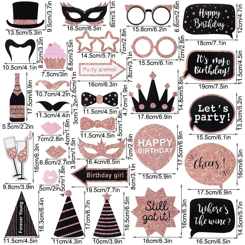 Recuzită pentru cabina foto La mulți ani, măști amuzante, pălărie, mustață, buze, accesorii pentru cabină foto, pentru adulți, festivalul de aniversare, supliment de decor