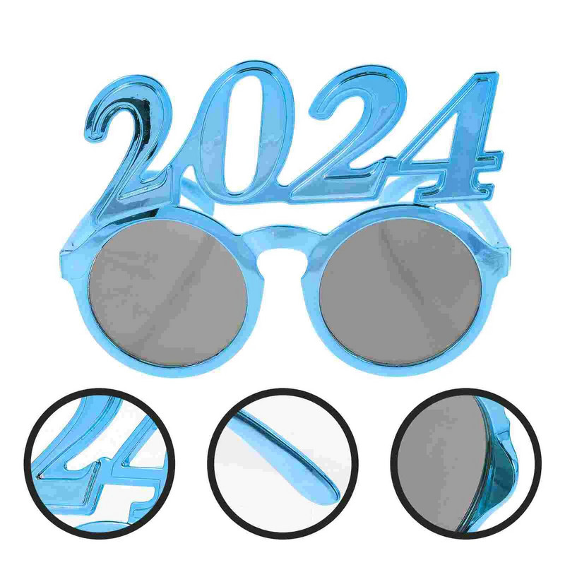 2024 m. akiniai Naujųjų metų kostiumų aksesuarai Vakarėlio nuotraukų rekvizitai Juokingi reikmenys Šokių reikmenys