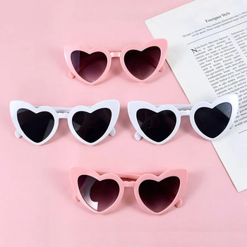 Смешни очила във формата на сърце Дамски винтидж анимационни сърца Дизайнерски слънчеви очила за сватба, рожден ден Парти за снимки Реквизит за деца Подарък Играчка