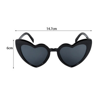 Смешни очила във формата на сърце Дамски винтидж анимационни сърца Дизайнерски слънчеви очила за сватба, рожден ден Парти за снимки Реквизит за деца Подарък Играчка