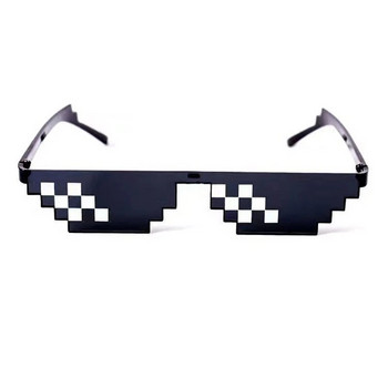 Нов дизайн Забавни мозаечни слънчеви очила Thug Life Слънчеви очила Pixel Черни ретро геймърски робот Слънчеви очила Парти за рожден ден Cosplay сувенири
