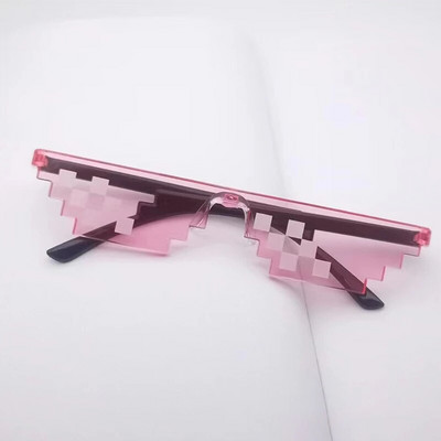 Naujo dizaino Juokingi mozaikiniai akiniai nuo saulės Thug Life Akiniai nuo saulės Pixel Black Retro Gamer Robot akiniai nuo saulės Gimtadienio vakarėlis Cosplay Favors