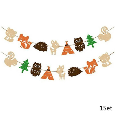 1 vnt. Woodland Animal Welcome Baby Photo Booth Prof Rėmelis Safari Jungle Gimtadienio lyties atskleidžiantys vakarėlio kūdikio dušo dekoravimo reikmenys