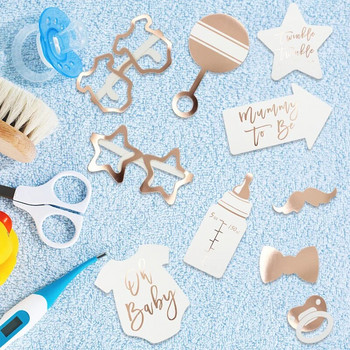 10Pcs Baby Shower Party Decoration Baby Welcome Birthday Party Photo Booth Подпори Baby Gift Party Gender Reveal Photo DIY Decorat