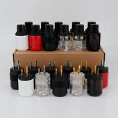 1 bucată US EU AU Fișă de alimentare HiFi din cupru pur Conector de alimentare placat cu aur/rodiu Conector IEC mascul/femă