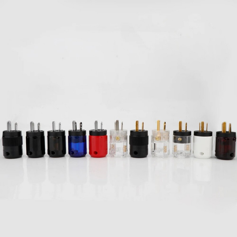 1 bucată US EU AU Fișă de alimentare HiFi din cupru pur Conector de alimentare placat cu aur/rodiu Conector IEC mascul/femă