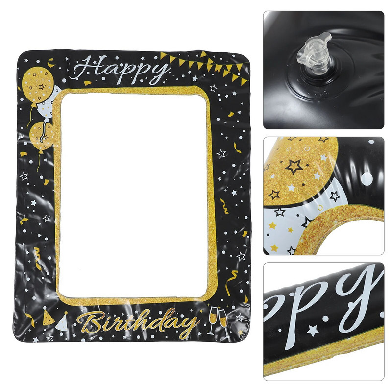 71x51cm Okvir za fotografije na napuhavanje Rekviziti za zabave Rođendanske selfie Rekviziti za fotografije Štand za fotografije Sretan okvir za slike