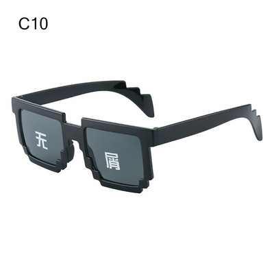 Zábavné pixelové mozaikové slnečné okuliare, módne párty, diskotékové okuliare pre dospelých, tínedžerov, narodeninovú párty, cosplay, hráčov, robotické okuliare, foto rekvizita