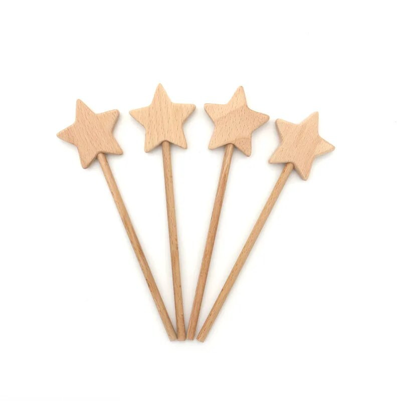 1kom INS pokloni za dječju rođendansku zabavu Drvena zvijezda vilinski štap Bukov mjesečev vilinski štapić Baby Shower Cloud Rekviziti za fotografije