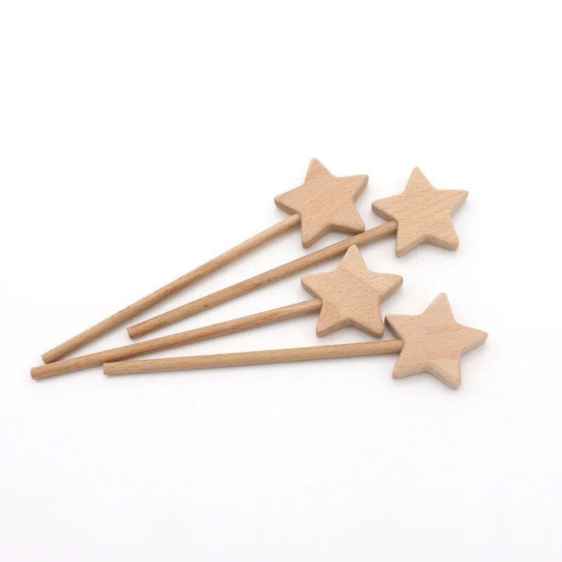 1kom INS pokloni za dječju rođendansku zabavu Drvena zvijezda vilinski štap Bukov mjesečev vilinski štapić Baby Shower Cloud Rekviziti za fotografije