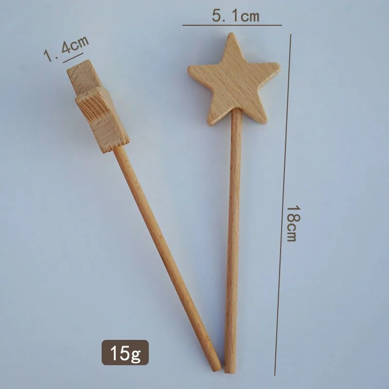 1kom INS pokloni za dječju rođendansku zabavu Drvena zvijezda vilinski štap Bukov mjesečev vilinski štapić Baby Shower Cloud Rekviziti za fotografije