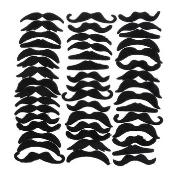 48 τμχ/σετ Αστεία στολή Pirate Party Mustache Cosplay Fake Mustache Fake Beard για Παιδιά Ενήλικες Διακόσμηση αποκριάτικου πάρτι