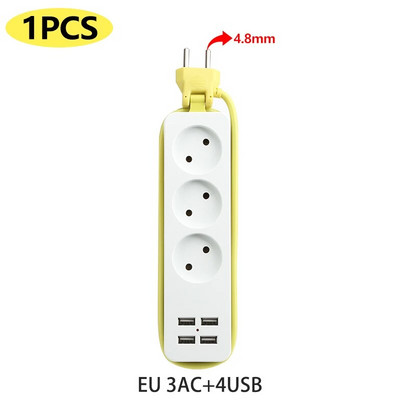 Power Strip EU utikač AC utičnica Patch ploča s USB tipom C portova Extender Multitap prijenosni putni adapter Utičnica za punjenje.