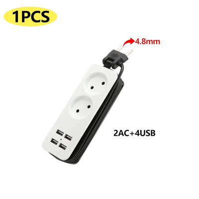 Power Strip EU utikač AC utičnica Patch ploča s USB tipom C portova Extender Multitap prijenosni putni adapter Utičnica za punjenje.