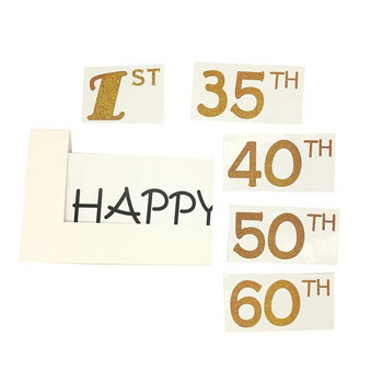 Chicinlife Happy 30/35/40/50th Paper Photo Booth Props Photo Frame Anniversary 30 years Birthday Decorations Gift Gift Supplies