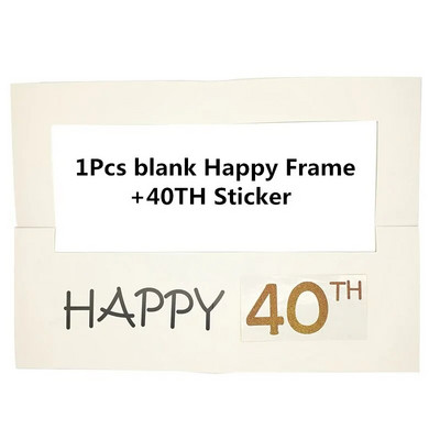 Chicinlife Happy 30/35/40/50th paberist fotokabiini rekvisiidid pildiraami aastapäevaks 30 aastat sünnipäeva kaunistused peokinketarbed