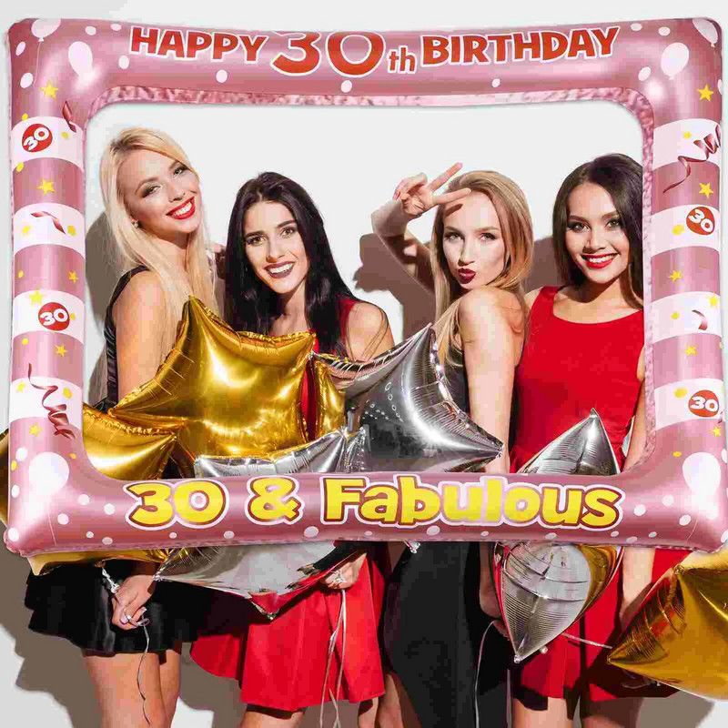 2db képkeretek Születésnapi Photo Booth szelfi keret léggömb Születésnapi Photo Booth kellékek fiú lányok születésnapi évfordulójára