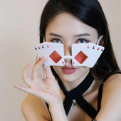 1 buc ochelari de poker pentru copii adulți Jack Queen King Ace ochelari de soare pentru petrecerea din Las Vegas, cazino, noapte, decorare tematică de cărți de joc