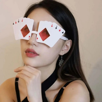 1 τεμ. γυαλιά πόκερ Παιδικά γυαλιά ηλίου Jack Queen King Ace για Νυχτερινό Καζίνο Διακόσμηση με θέμα το παιχνίδι