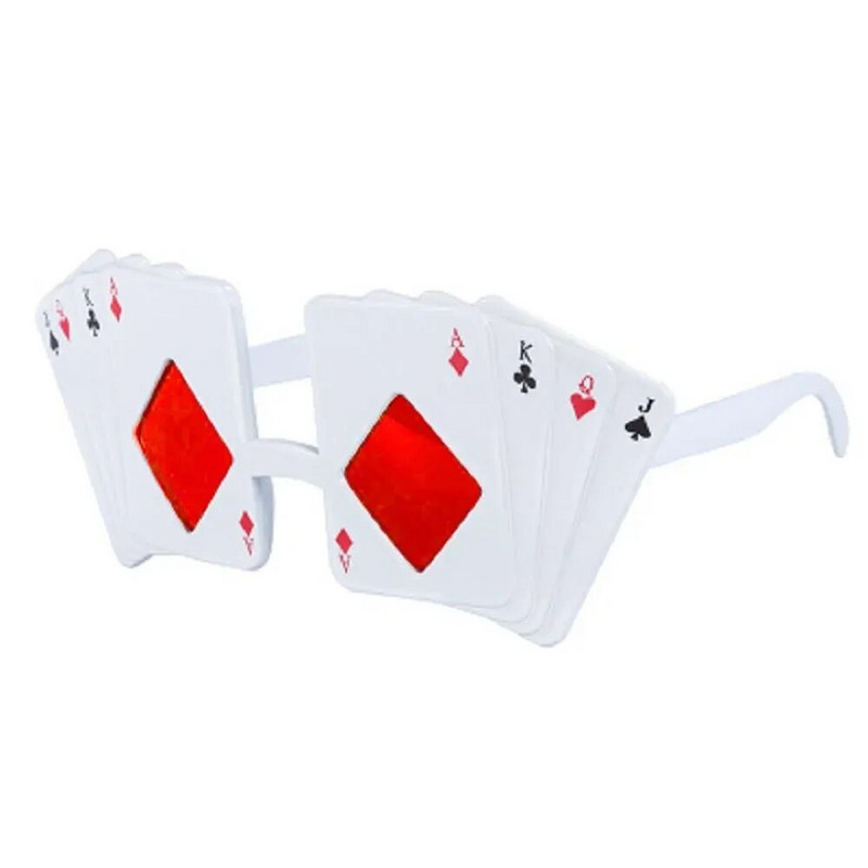 1 buc ochelari de poker pentru copii adulți Jack Queen King Ace ochelari de soare pentru petrecerea din Las Vegas, cazino, noapte, decorare tematică de cărți de joc