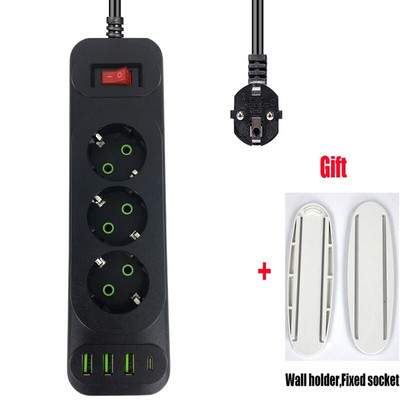 2-pinski EU razvodnik s USB punjenjem za telefone EU RUS utikač s prekidačem za uključivanje i isključivanje za kućanske aparate 1,8M utičnica za produžni kabel
