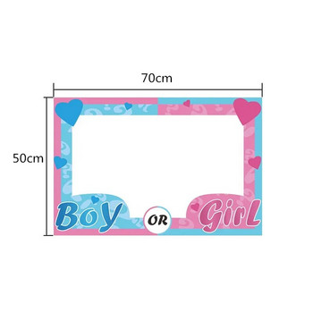 Chicinlife 1Pcs Boy OR Girl Photo Booth Frame Prop Birthday Party Baby Shower Photobooth Props Gender Reveal Decoration Supplies