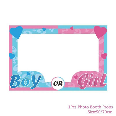 Chicinlife 1 kom Dječaci ILI Djevojčice Okvir za foto kabinu Rekviziti Rođendanska zabava Dječji tuš Rekviziti za foto kabine Otkrivanje spola Pribor za ukrašavanje
